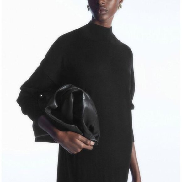 NWT COS Wool Turtleneck Maxi Sweater Dress Black Size S! VERY RARE! - Picture 5 of 17